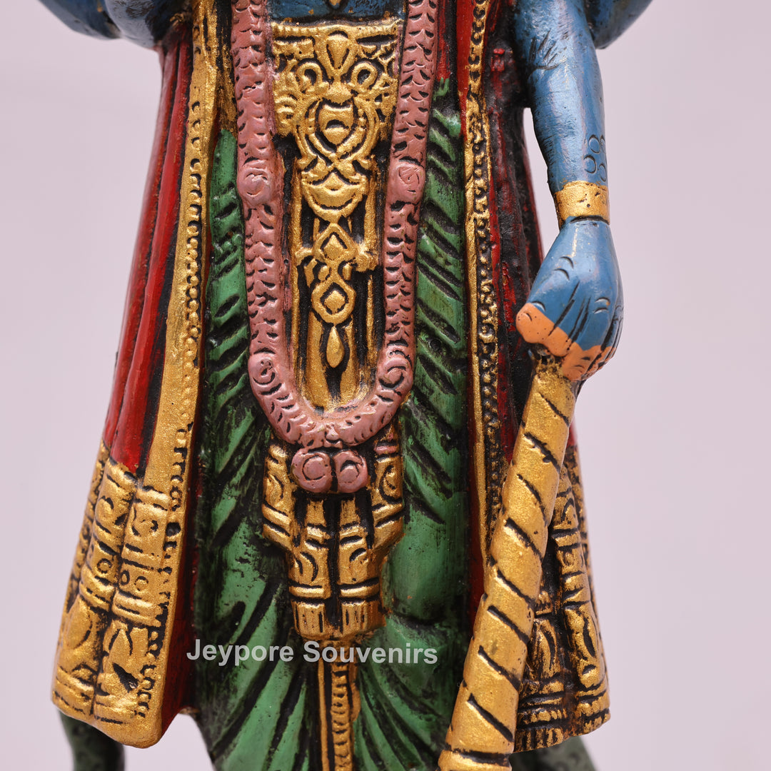 12" Handcrafted Brass Lord Vishnu with Sheshnag Idol