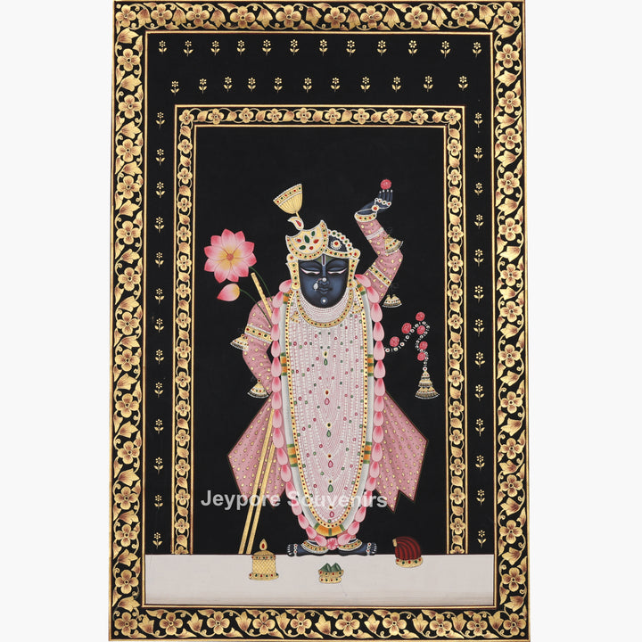 Shrinathji in Pink Attire – Pichwai Painting