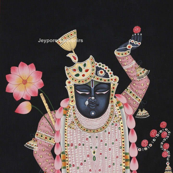 Shrinathji in Pink Attire – Pichwai Painting