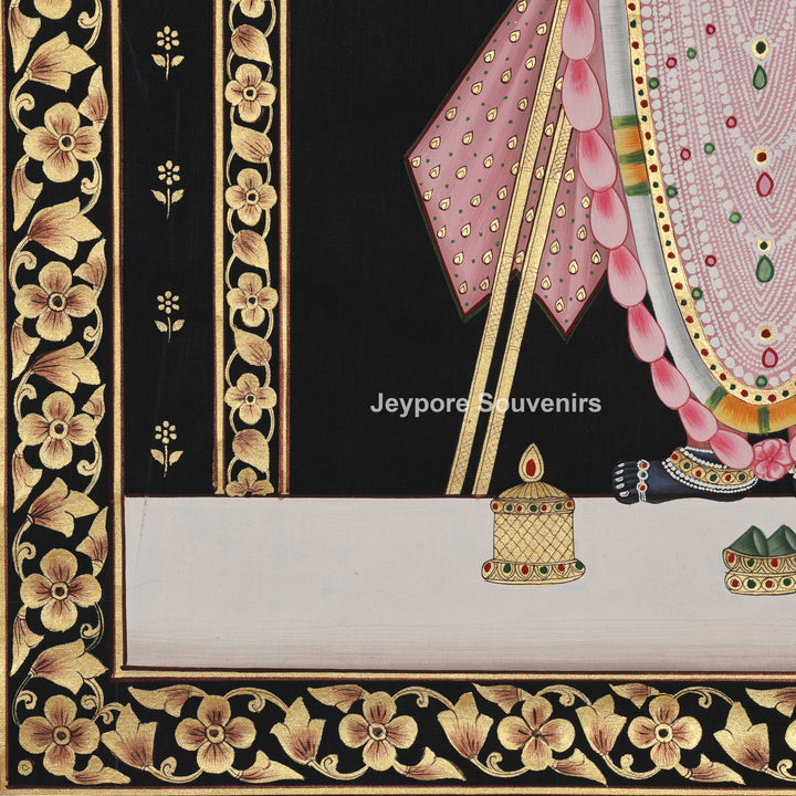 Shrinathji in Pink Attire – Pichwai Painting