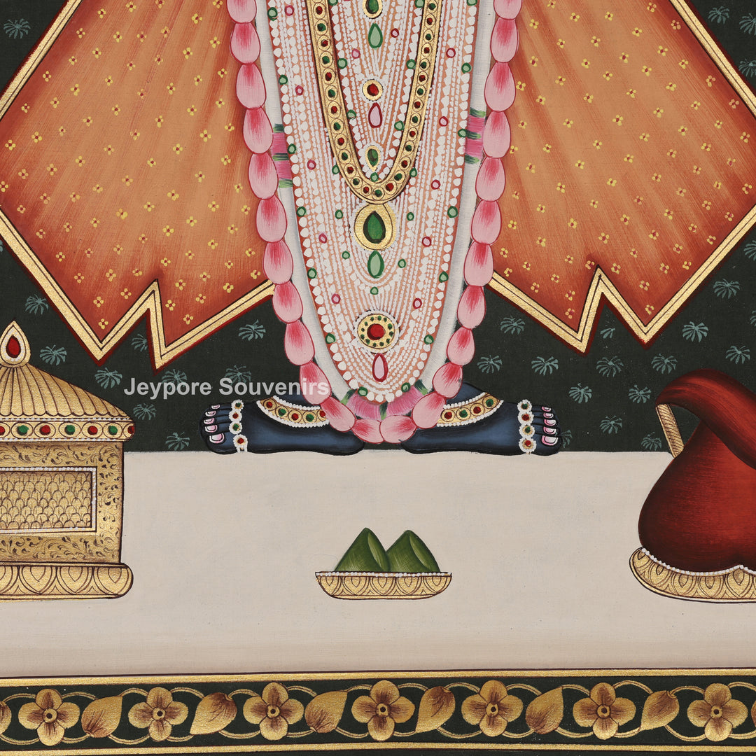 Shrinathji Pichwai Painting on Black Background –