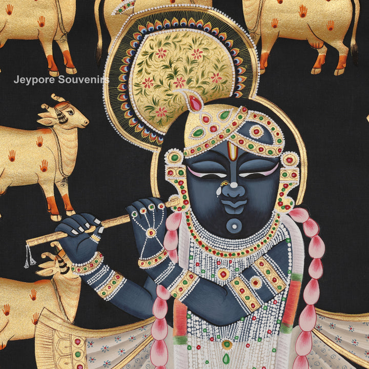 Shrinathji Featuring Sacred Cow - Pichwai