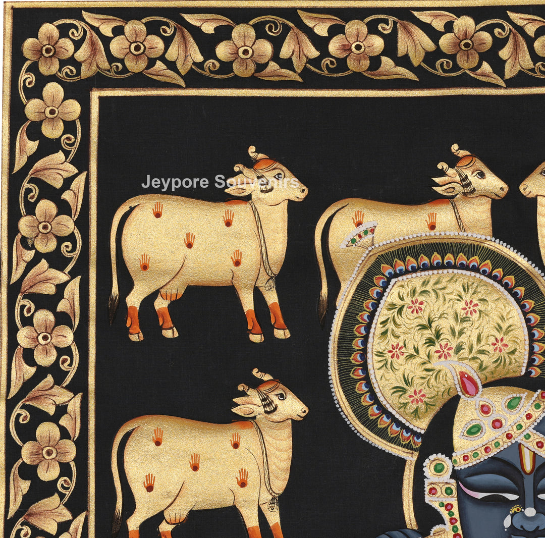 Shrinathji Featuring Sacred Cow - Pichwai