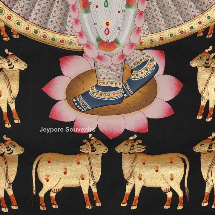 Shrinathji Featuring Sacred Cow - Pichwai