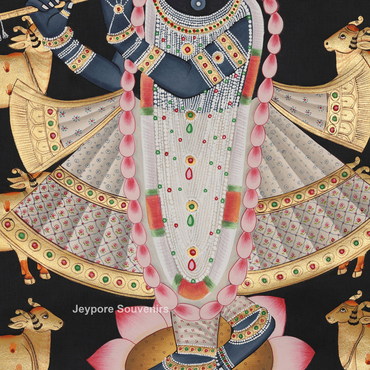 Shrinathji Featuring Sacred Cow - Pichwai