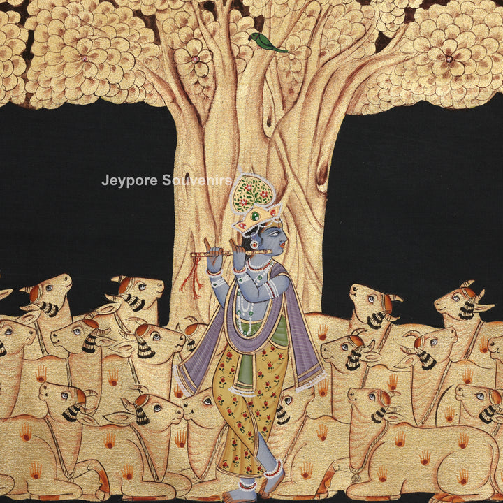 Shrinathji Under the Sacred Kadamba Tree – Pichwai