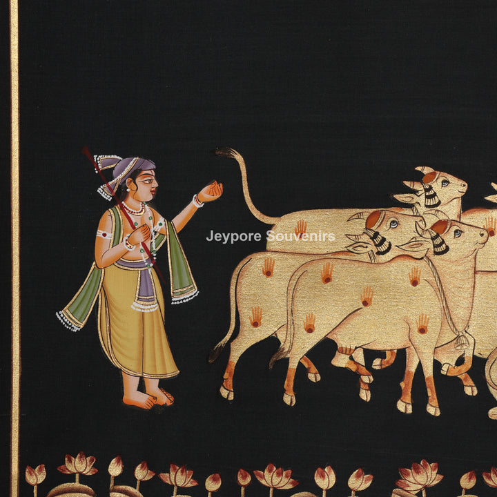Shrinathji Under the Sacred Kadamba Tree – Pichwai