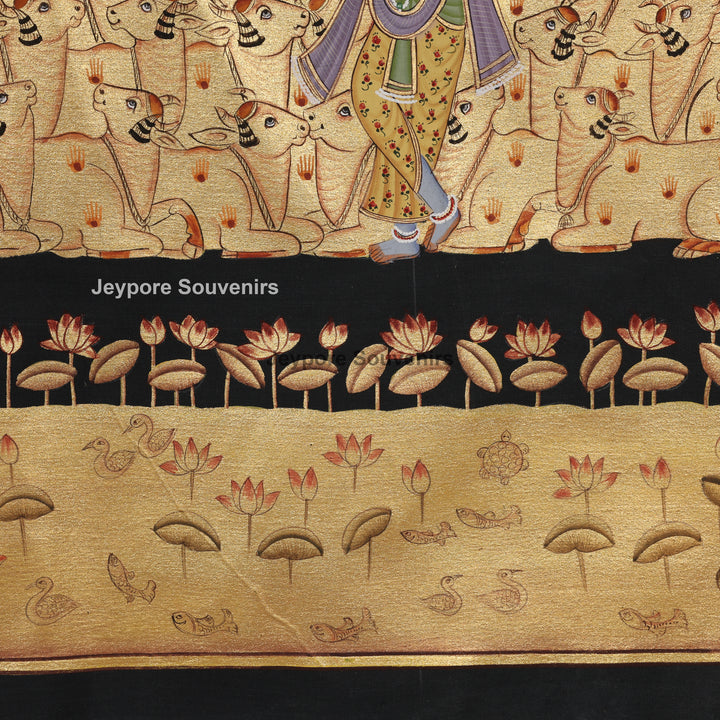 Shrinathji Under the Sacred Kadamba Tree – Pichwai