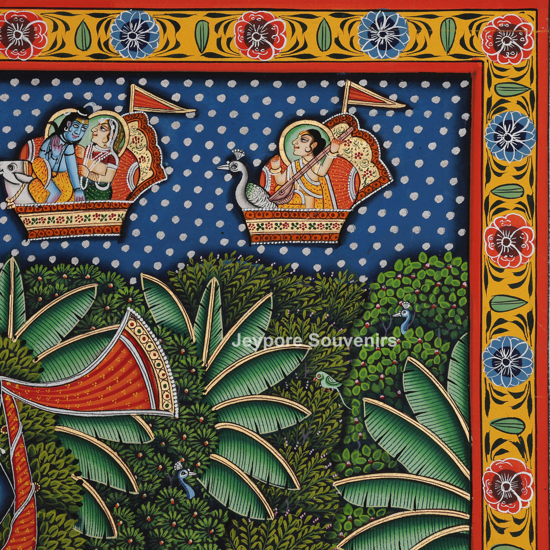 Shrinathji Encircled by Cows - Pichwai