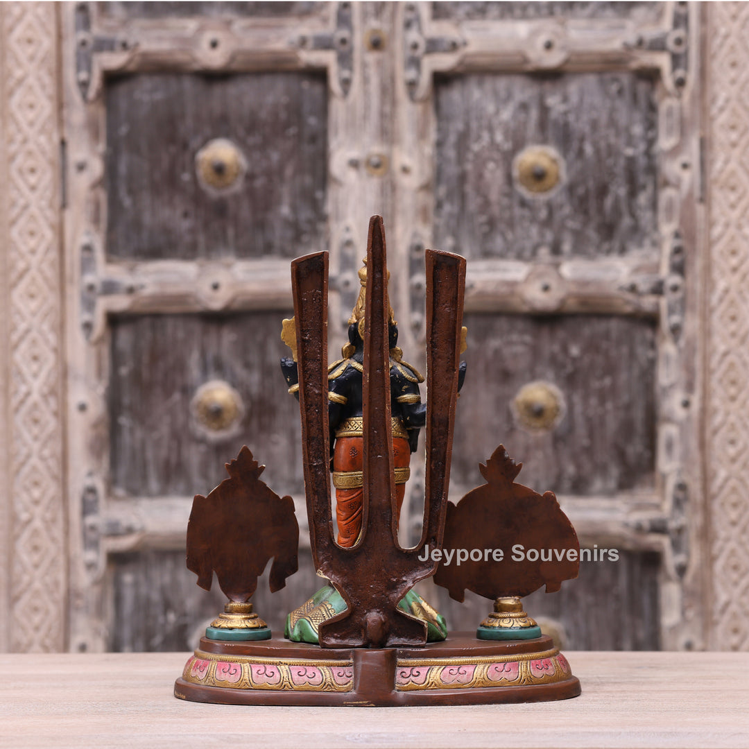 Handcrafted Tirupati Balaji Brass Statue with Shankh &amp; Chakra