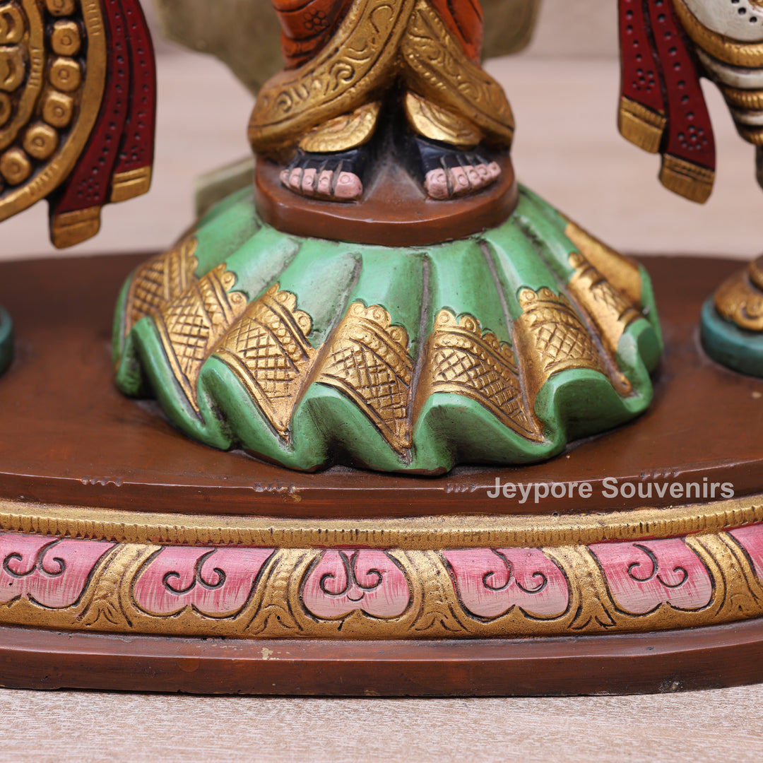 Handcrafted Tirupati Balaji Brass Statue with Shankh &amp; Chakra