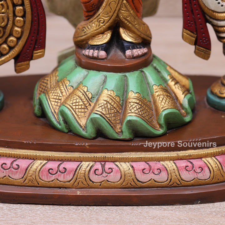 Handcrafted Tirupati Balaji Brass Statue with Shankh &amp; Chakra