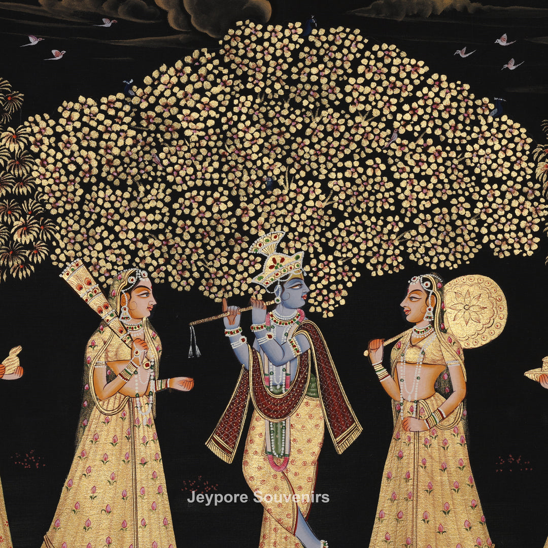 Lord Krishna Raas Leela - Pichwai Painting