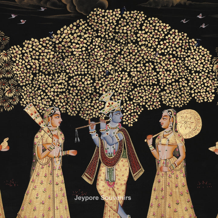 Lord Krishna Raas Leela - Pichwai Painting