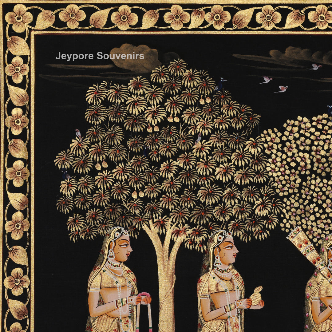 Lord Krishna Raas Leela - Pichwai Painting