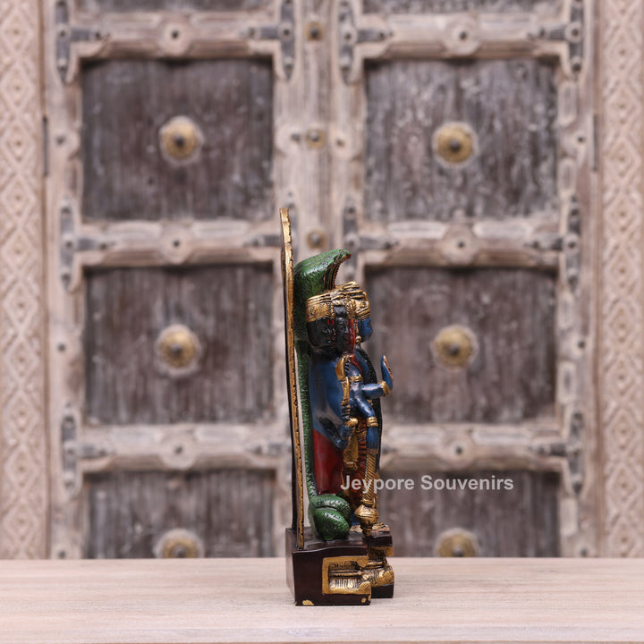 Handcrafted Multicolor Dashavatara Vishwaroopam Lord Vishnu Brass Statue