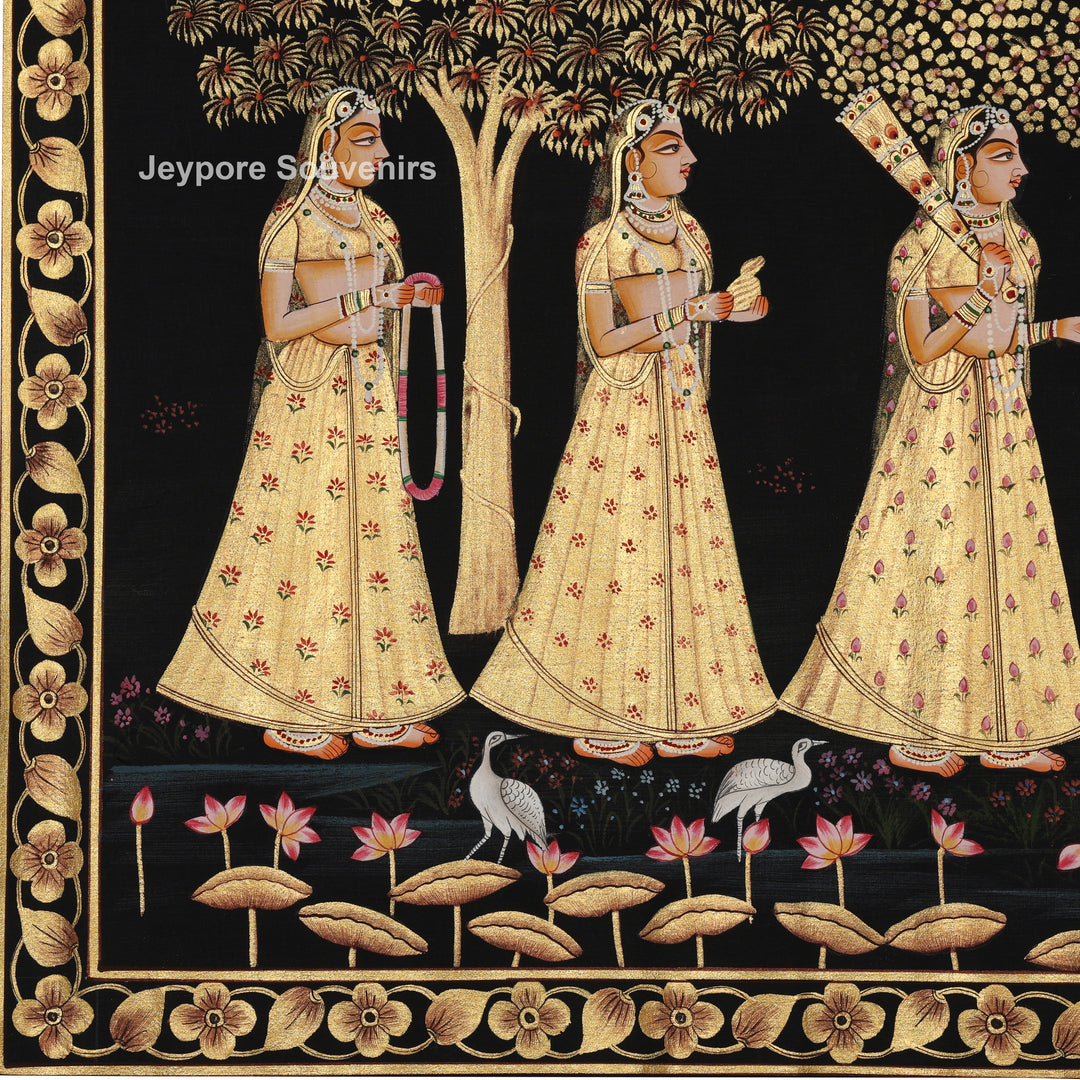 Lord Krishna Raas Leela - Pichwai Painting