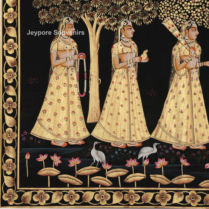 Lord Krishna Raas Leela - Pichwai Painting