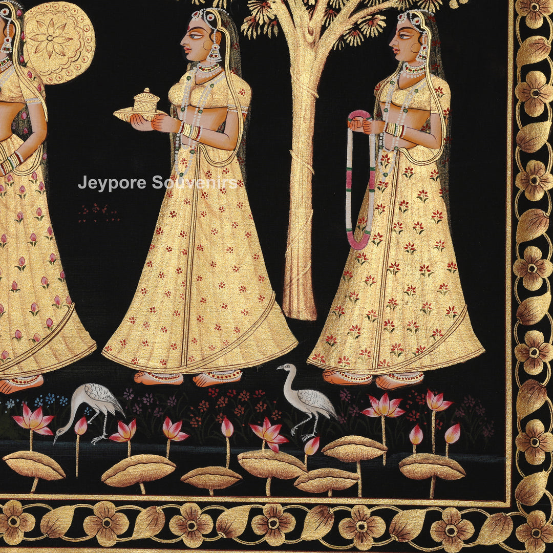 Lord Krishna Raas Leela - Pichwai Painting