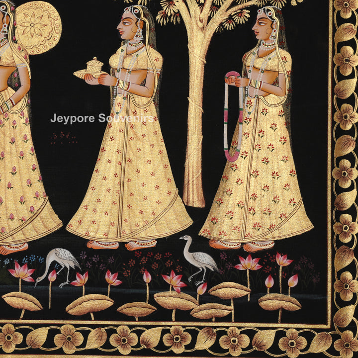 Lord Krishna Raas Leela - Pichwai Painting