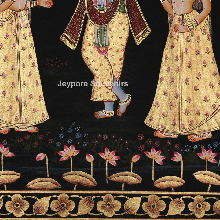 Lord Krishna Raas Leela - Pichwai Painting