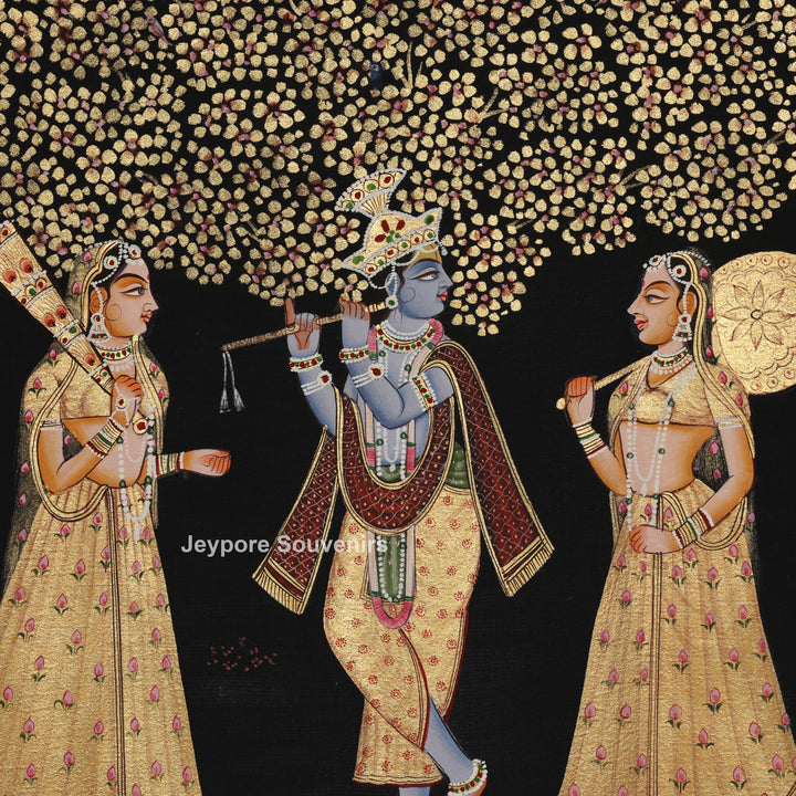 Lord Krishna Raas Leela - Pichwai Painting