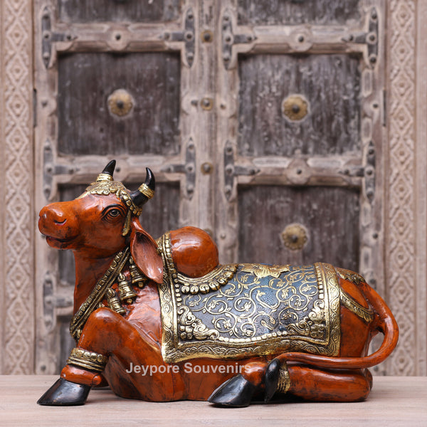 Handcrafted Decorative Nandi Bull Sculpture