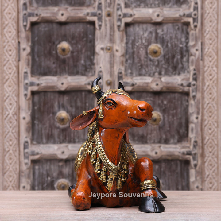 Handcrafted Decorative Nandi Bull Sculpture
