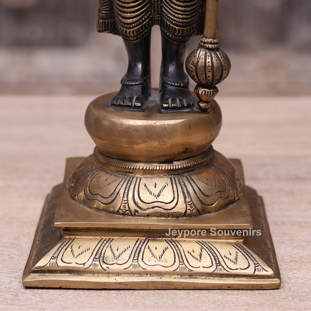 17" Handcrafted Brass Lord Vishnu Idol