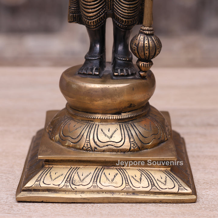 17" Handcrafted Brass Lord Vishnu Idol