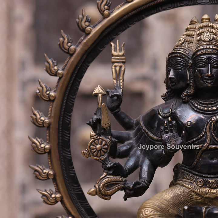 17" Brass Six Face Kartikeya (Murugan) Idol