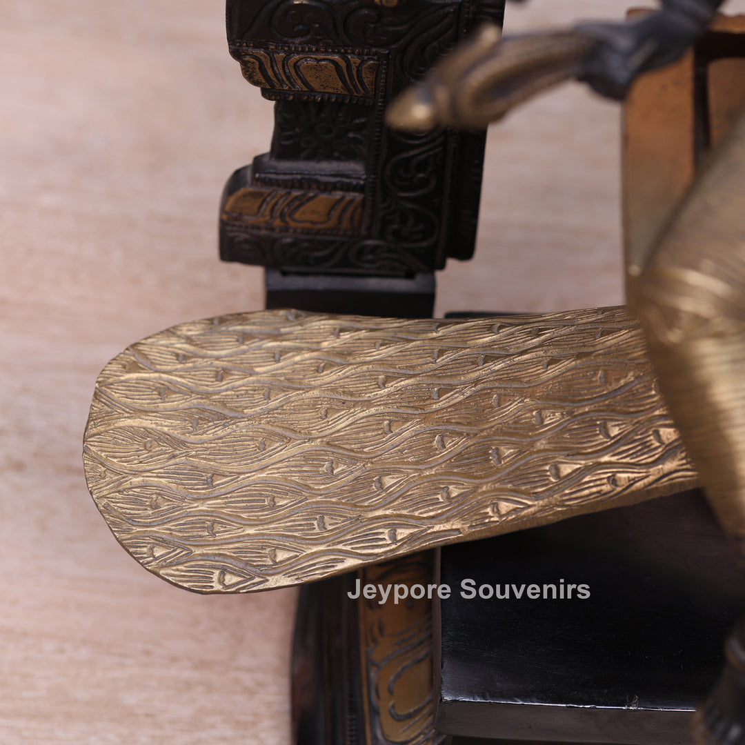 17" Brass Six Face Kartikeya (Murugan) Idol