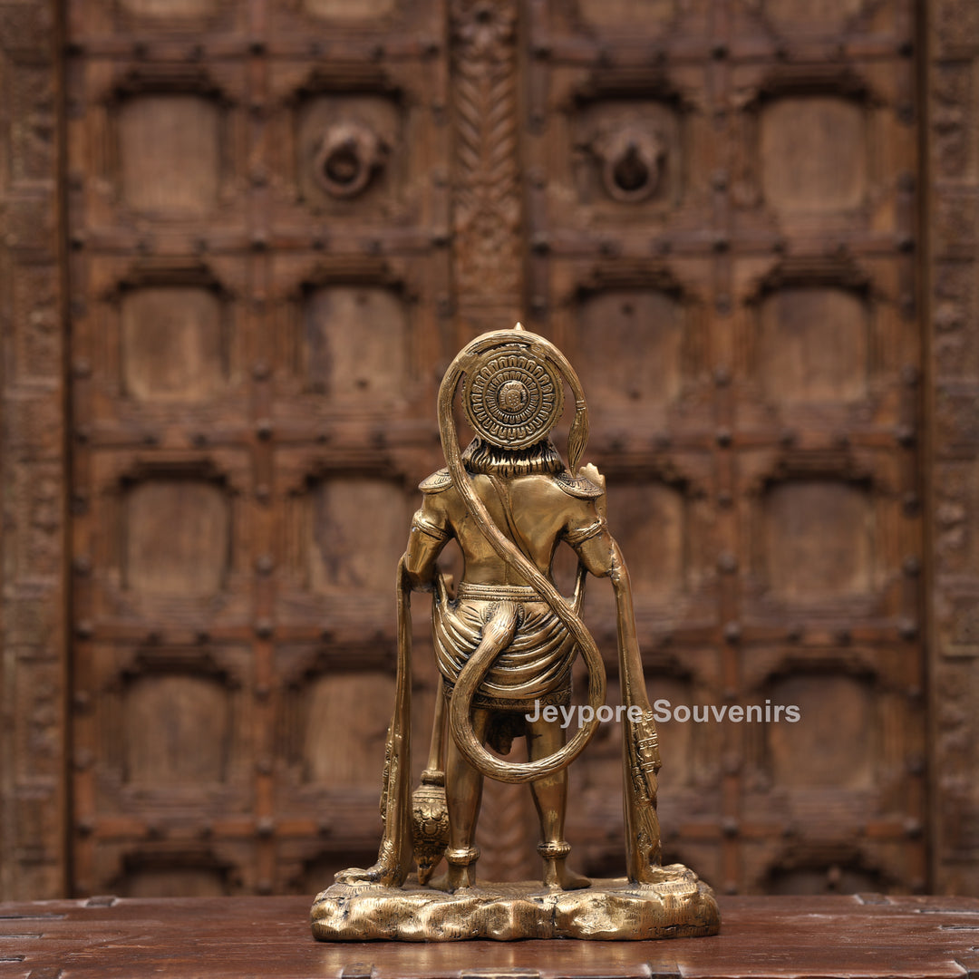 16" Handcrafted Brass Lord Hanuman Standing Statue