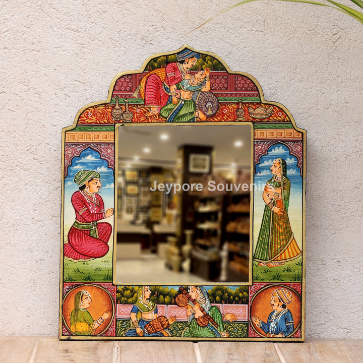 Handcrafted Rajasthani Royal Court Wooden Jharokha Mirror