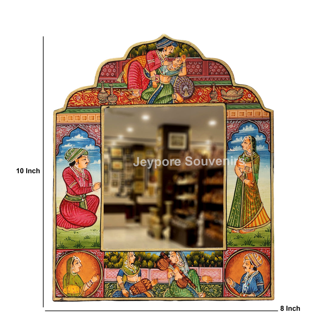 Handcrafted Rajasthani Royal Court Wooden Jharokha Mirror