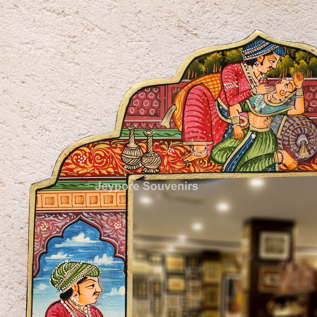 Handcrafted Rajasthani Royal Court Wooden Jharokha Mirror