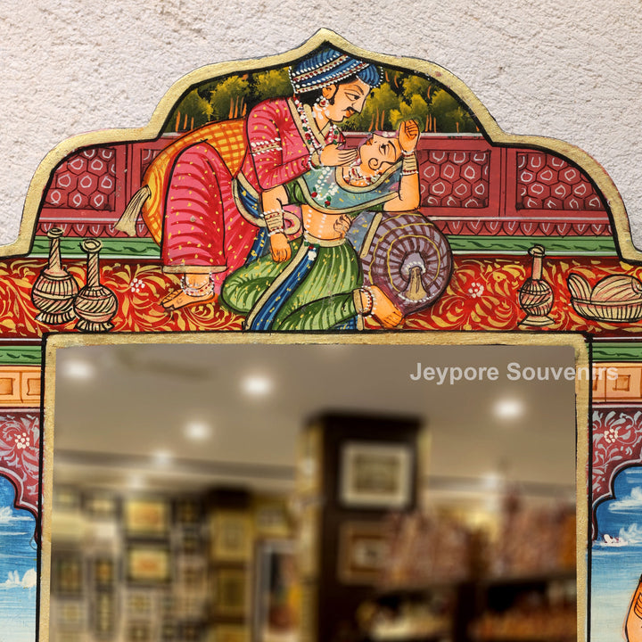 Handcrafted Rajasthani Royal Court Wooden Jharokha Mirror