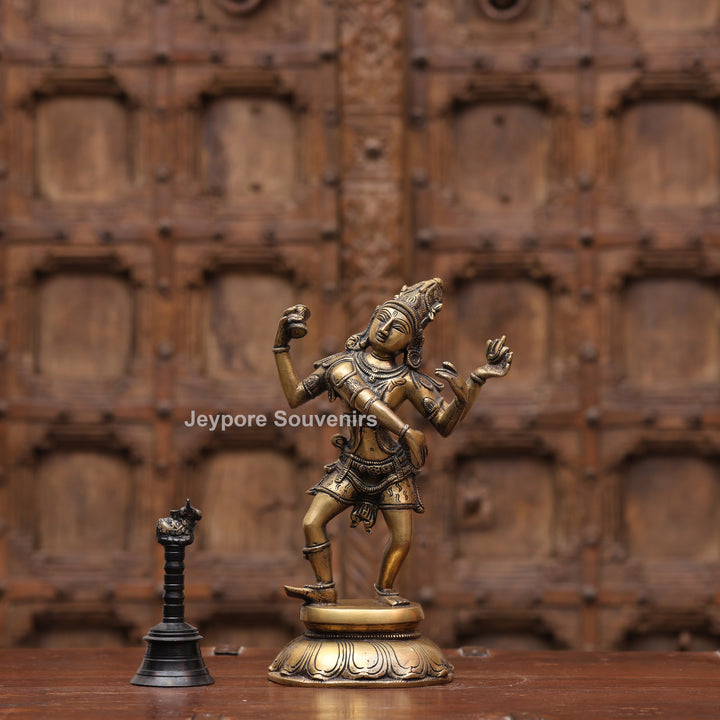11" Handcrafted Brass Shiva Tandava Statue – Dancing Lord Shiva