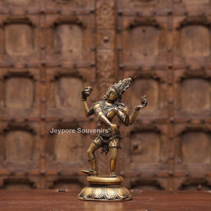 11" Handcrafted Brass Shiva Tandava Statue – Dancing Lord Shiva