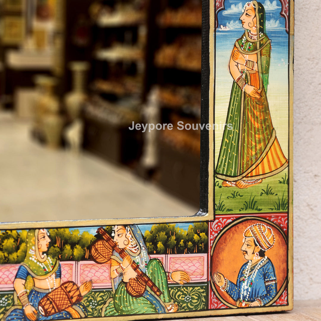 Handcrafted Rajasthani Royal Court Wooden Jharokha Mirror