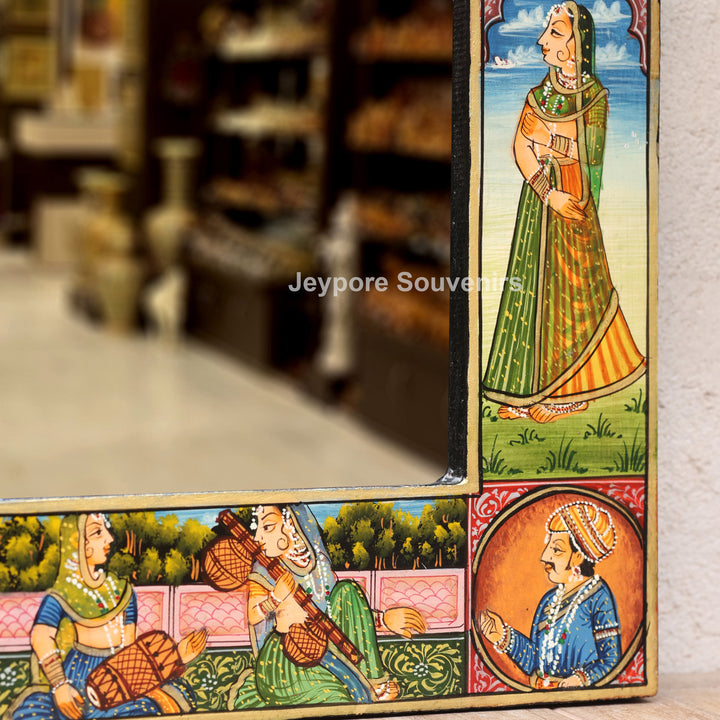 Handcrafted Rajasthani Royal Court Wooden Jharokha Mirror