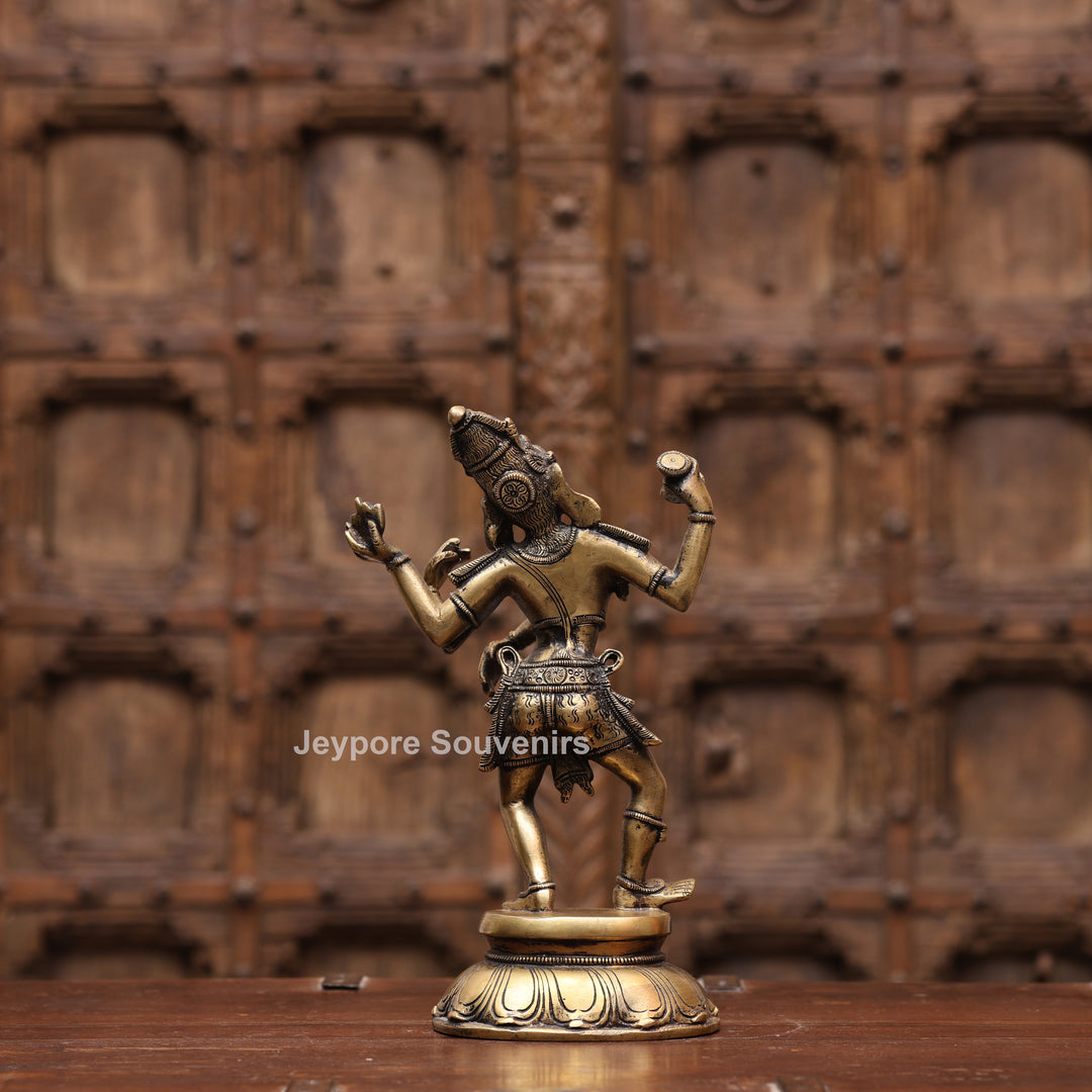 11" Handcrafted Brass Shiva Tandava Statue – Dancing Lord Shiva