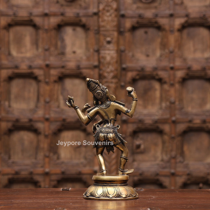 11" Handcrafted Brass Shiva Tandava Statue – Dancing Lord Shiva