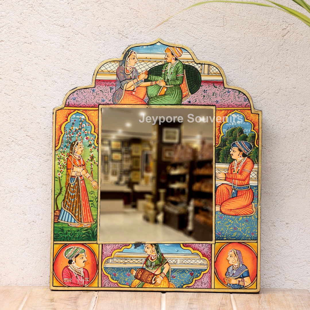 Handcrafted Rajasthani Royal Court Wooden Jharokha Mirror