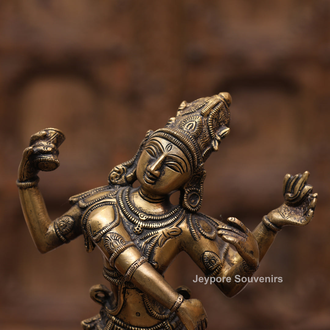 11" Handcrafted Brass Shiva Tandava Statue – Dancing Lord Shiva