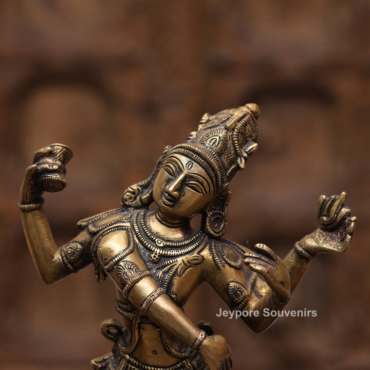 11" Handcrafted Brass Shiva Tandava Statue – Dancing Lord Shiva