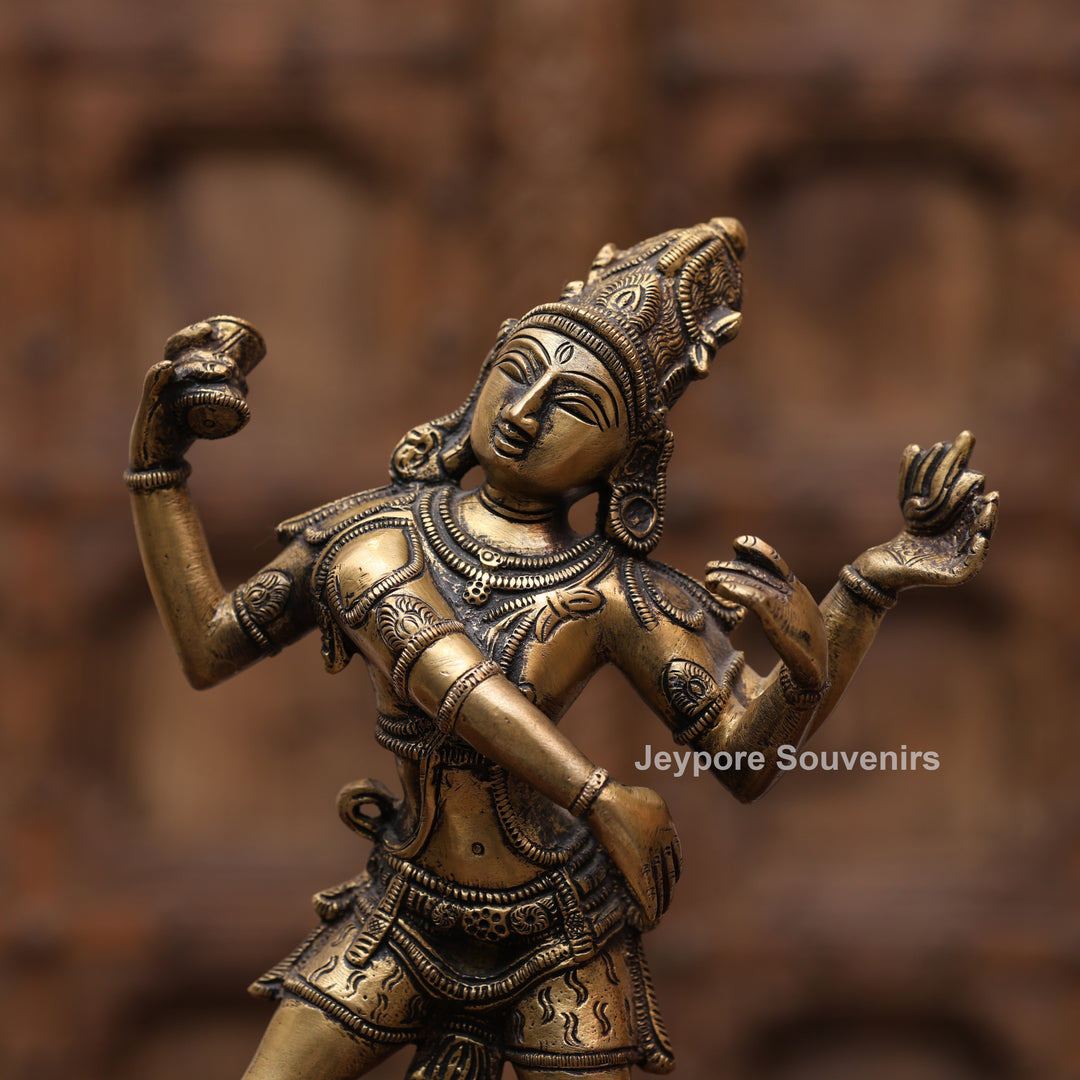 11" Handcrafted Brass Shiva Tandava Statue – Dancing Lord Shiva