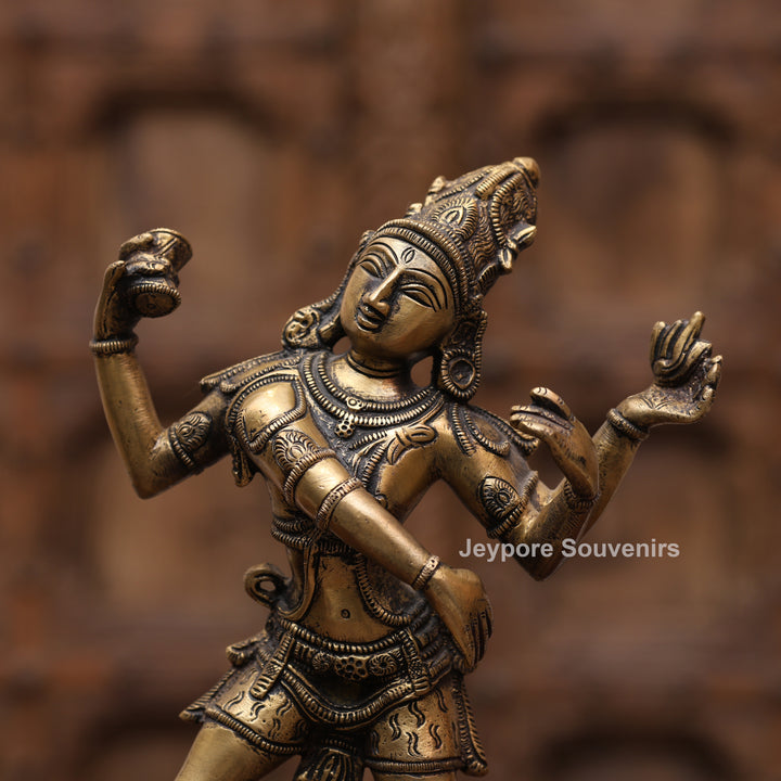 11" Handcrafted Brass Shiva Tandava Statue – Dancing Lord Shiva