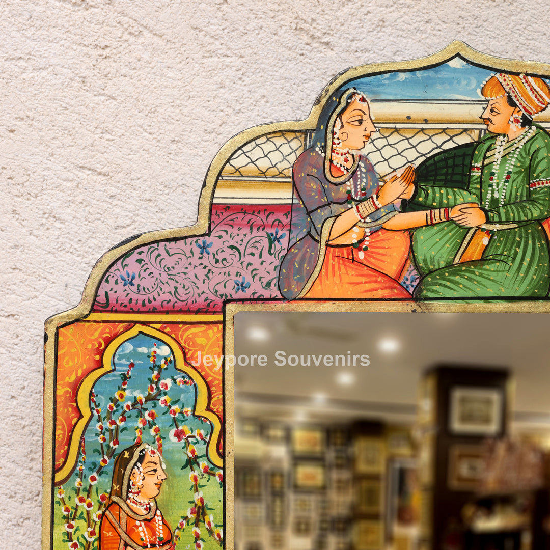 Handcrafted Rajasthani Royal Court Wooden Jharokha Mirror