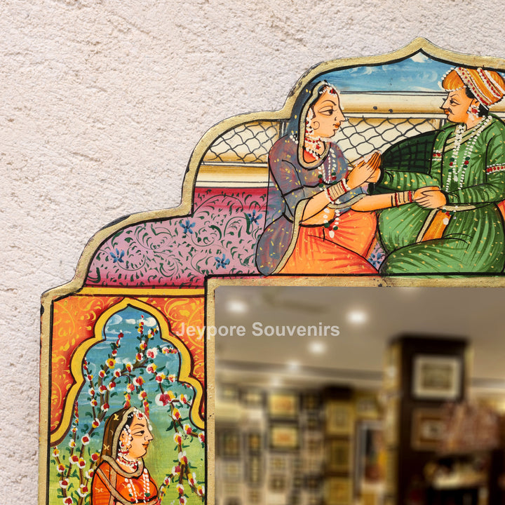 Handcrafted Rajasthani Royal Court Wooden Jharokha Mirror